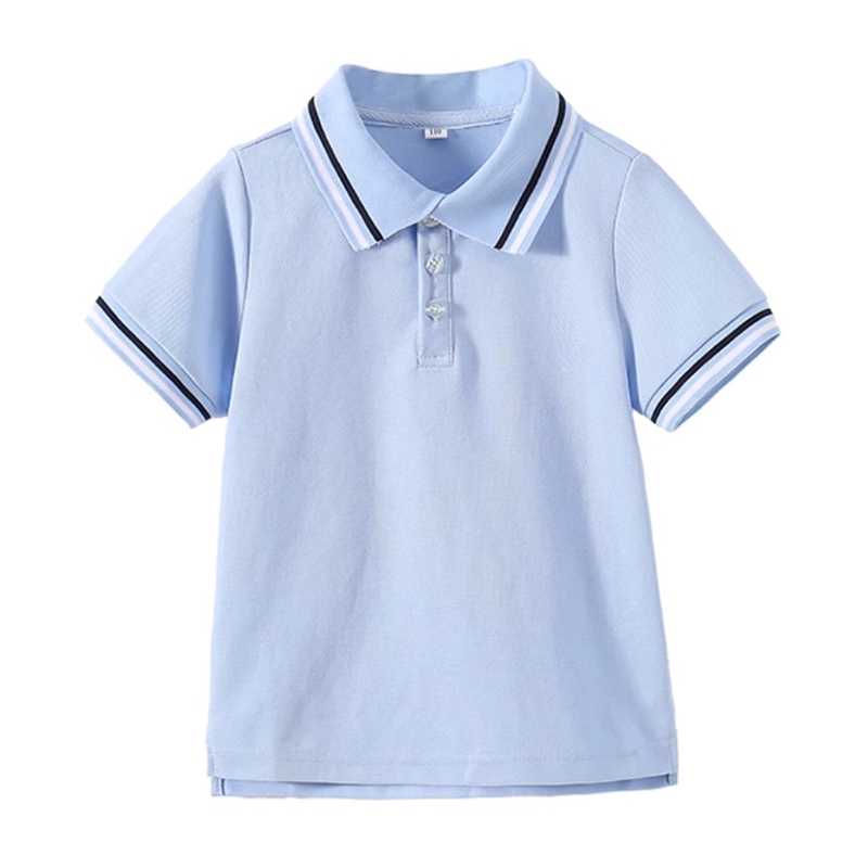 藍白翻領T恤，幼稚園中小學運動上衣