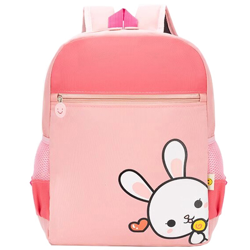 粉色萌兔兒童雙肩包 銜奶嘴卡通揹包 幼兒園小朋友可愛書包