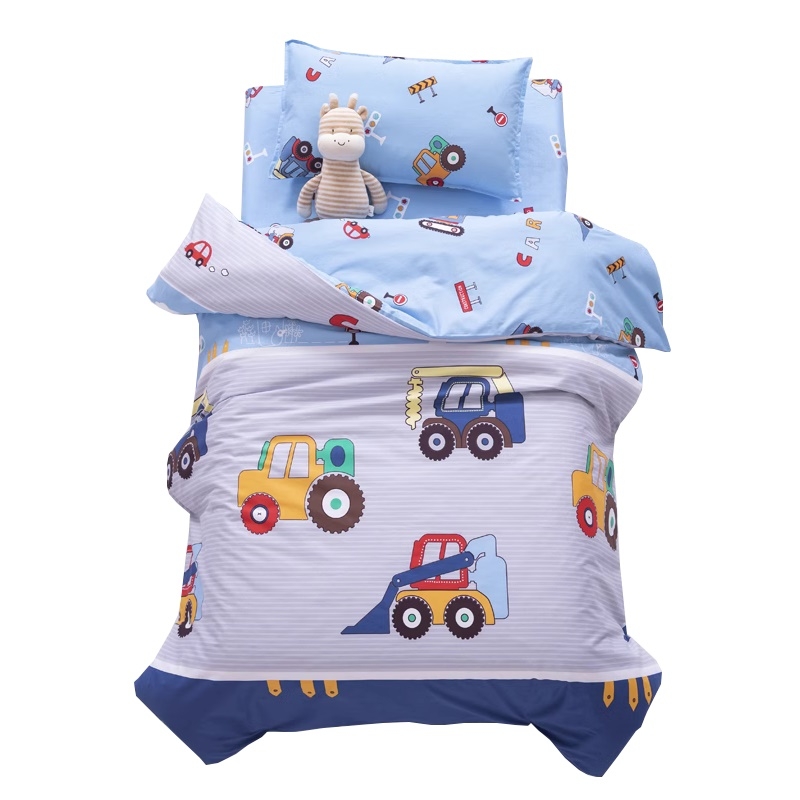 可拆洗學生兒童牀上用品三件套，被套 枕套 牀單