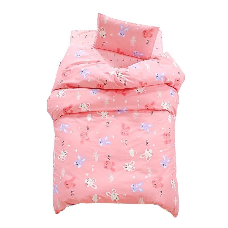粉色兔子印花牀品 適幼童舒適睡眠