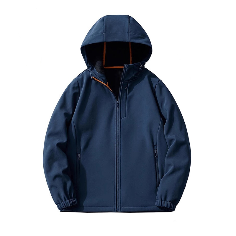 軟殼衝鋒衣，秋冬季毛絨連帽單層夾克戶外通勤服