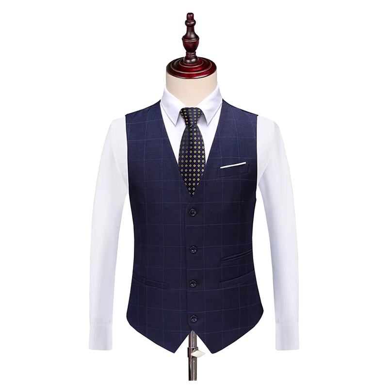 男款格紋西裝馬甲 多用途正裝 / 半正裝馬夾 可搭配西裝或單穿 適配多種場合