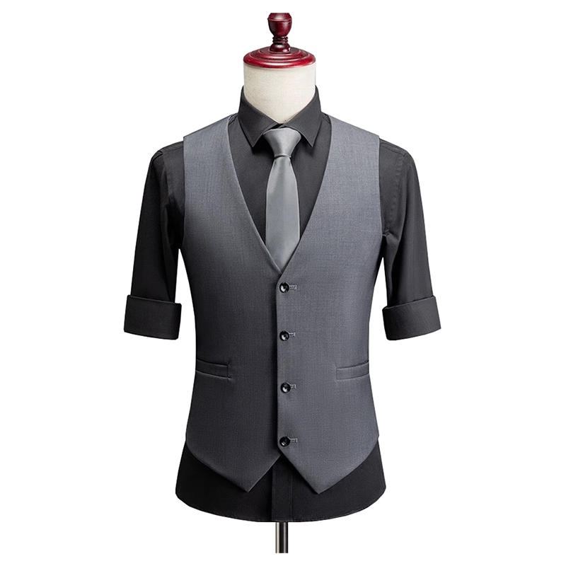 英倫風灰色商務馬甲，經典復古西裝