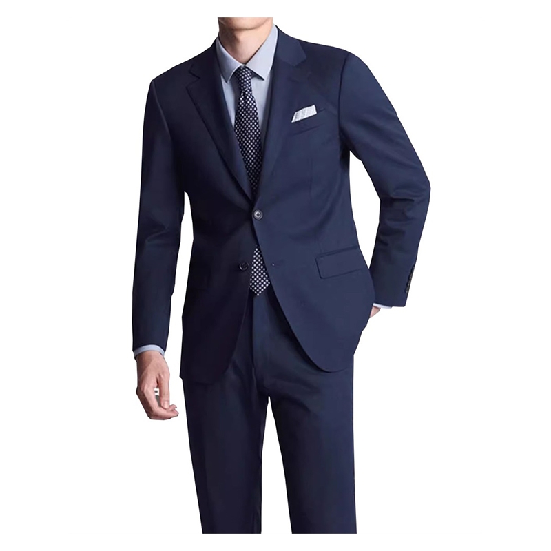 新款男士商務修身正裝 新郎免燙易打理西裝兩件套