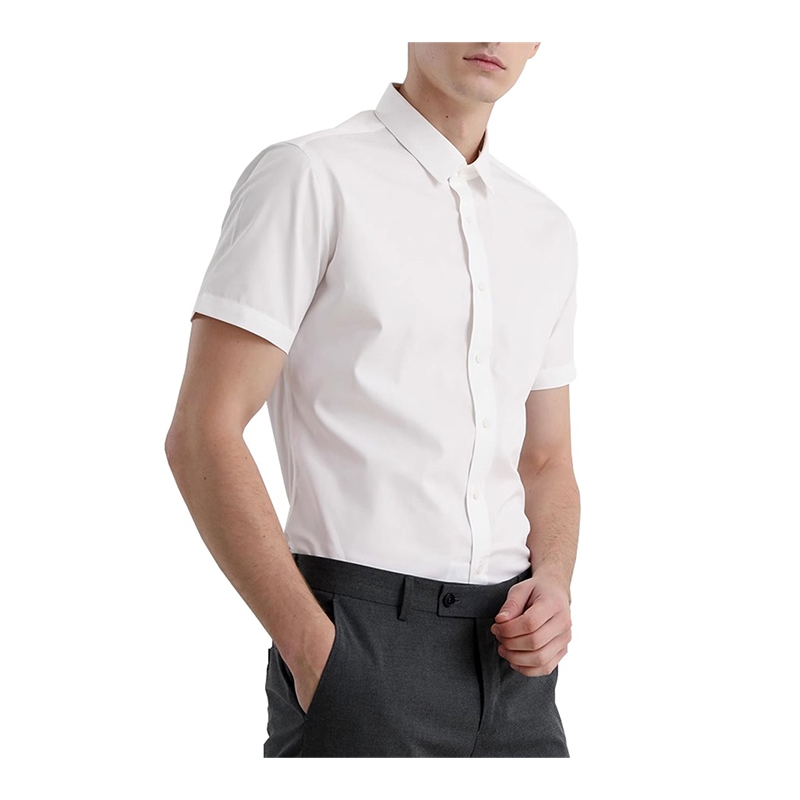 男士免燙短袖襯衫，夏季抗菌正裝襯衣