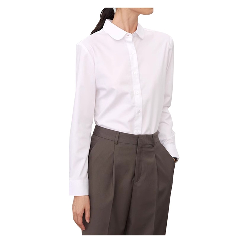 免燙女款職業襯衫，工作必備白色長袖上衣