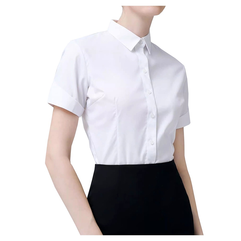 高紳風度短袖襯衫 女士襯衣夏季商務修身職業正裝