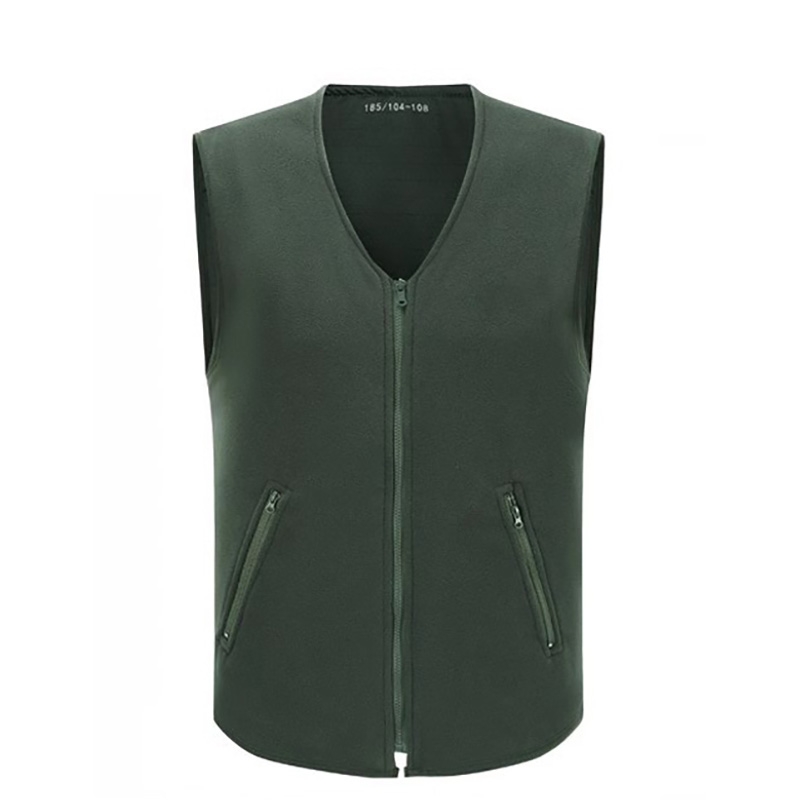 深綠色保暖背心，搖粒絨保暖馬甲，舒適親膚內搭外穿