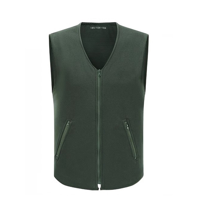 深綠色保暖背心，搖粒絨保暖馬甲，舒適親膚內搭外穿