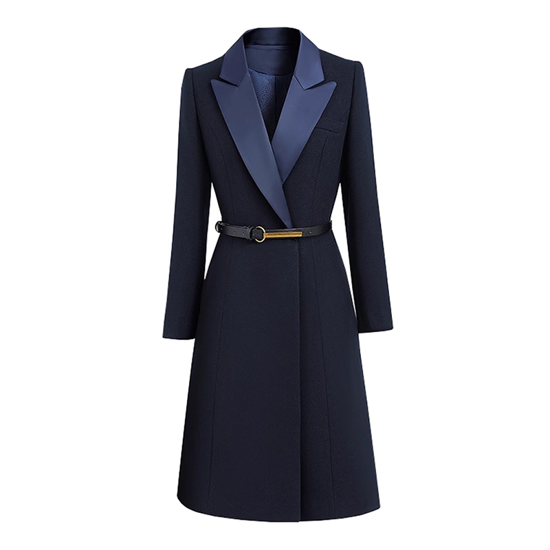 冬季加厚保暖職業毛呢大衣