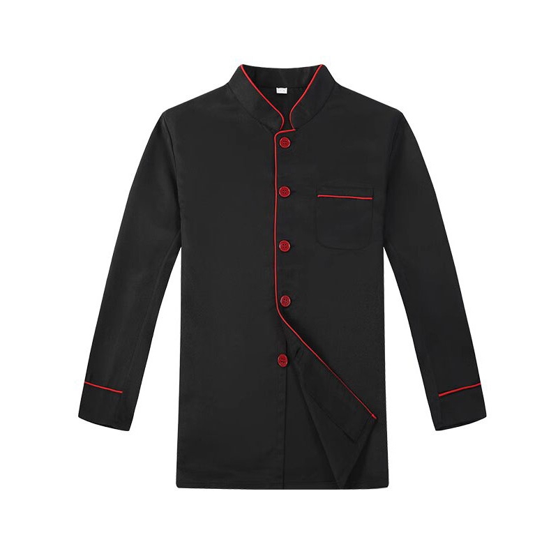 紅飾邊長袖外套 餐廳及餐飲服務廚房制服