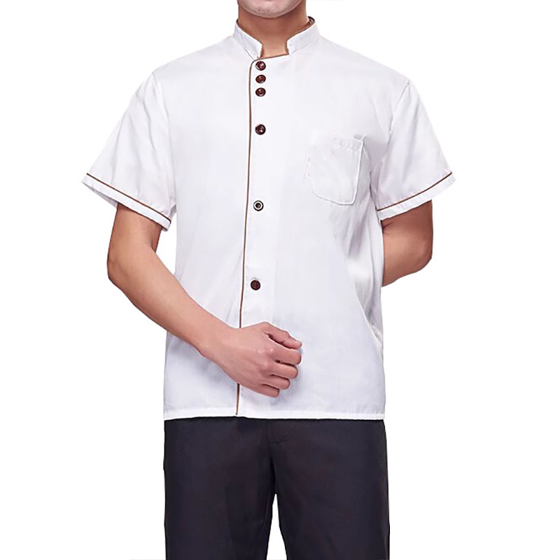 夏季短袖廚師服 寬鬆加大透氣薄款