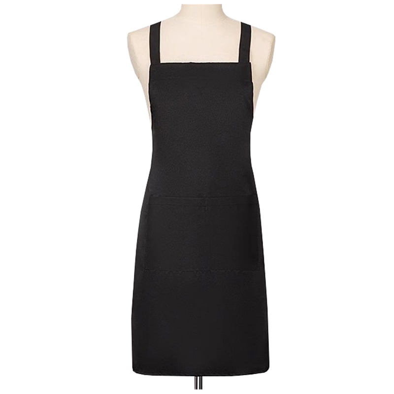 大口袋圍兜式圍裙 烹飪烘焙餐廳家庭用專業廚房圍裙