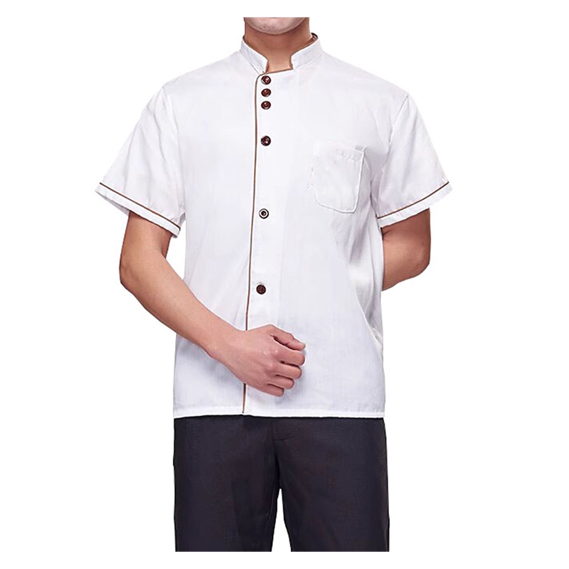 夏季短袖廚師服 寬鬆加大透氣薄款