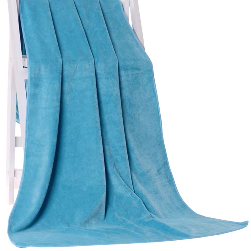 超柔高密毛絨浴巾，大尺寸速幹強吸水浴巾，適合院舍、浴室、公寓、海灘，綠松石色