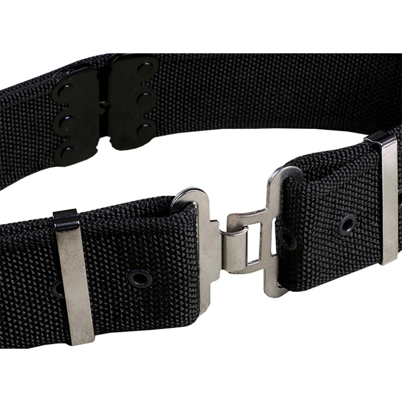 Metal buckle waistband, quick-release work trouser belt for police uniforms