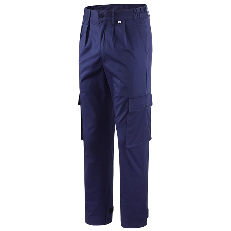 深藍色大口袋勞保長褲 四季適用