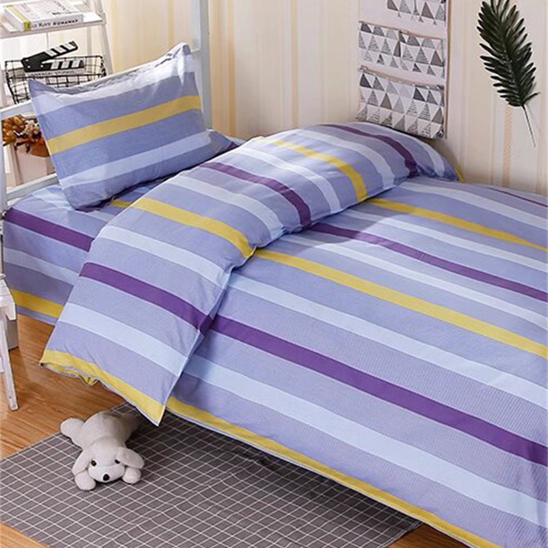 宿舍 / 單件隔間優選 紫色條紋棉被 簡約美觀